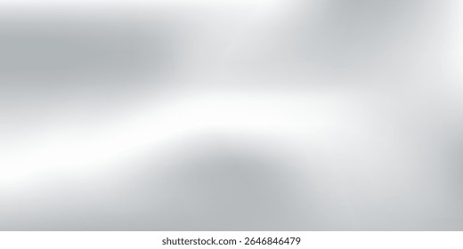 Modern silver foil abstract background with metal mirror texture. Chrome gradient surface with light abstract simple art