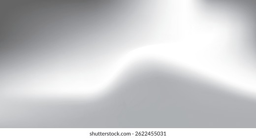 Modern silver foil background with metal mirror texture. Chrome gradient surface with light illustration