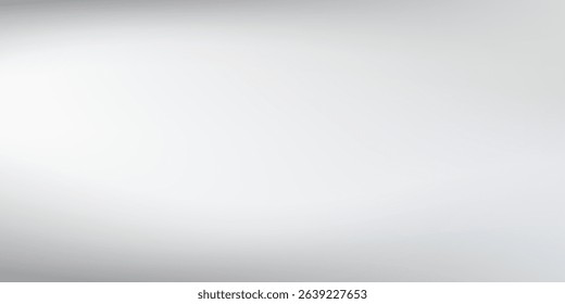 Modern silver foil background with metal mirror texture. Chrome gradient surface with light gloss abstract modern simple art
