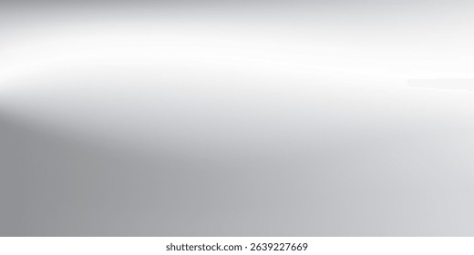 Modern silver foil background with metal mirror texture. Chrome gradient surface with light gloss abstract modern simple