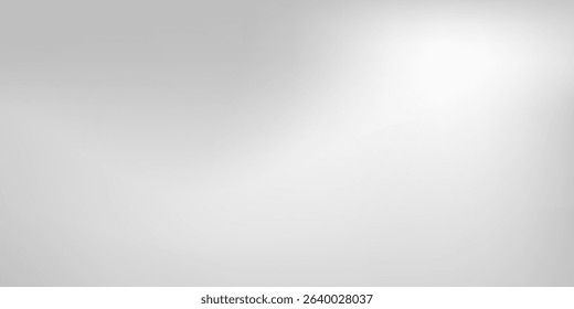 Modern silver foil background with metal mirror texture. Chrome gradient surface background vector