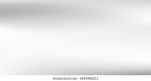 Modern silver foil background with metal mirror texture. Chrome gradient surface with light gloss abstract simple art