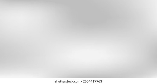 Moderner Hintergrund aus silberner Folie mit Metallspiegel-Textur. Farbverlauf, Vektorabstrakt
