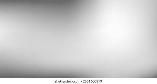 Modern silver foil background with metal mirror texture. Chrome gradient surface vector