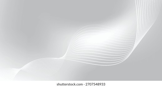 Modern silver foil background with metal mirror texture. Chrome gradient surface with light gloss simple abstract . vector background