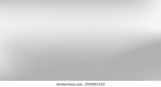 Modern silver foil vector with metal mirror texture. Chrome gradient surface with light gloss simple modern