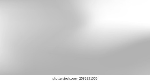 Modern silver foil vector with metal mirror texture. Chrome gradient surface with light gloss simple 
