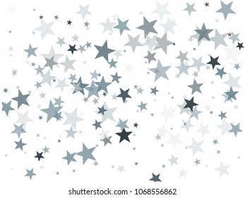 Modern Silver Glitter Falling Stars Vector Stock Vector (Royalty Free ...