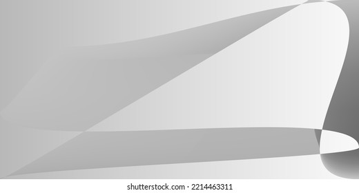 Modern Silver Gray Minimal Gradient Mesh. Smooth Futuristic Shape Fluid Horizontal Lines. Grey Metallic Monochromatic Dynamic Office Background. Alluminium Digital Layers Technology Illustration.