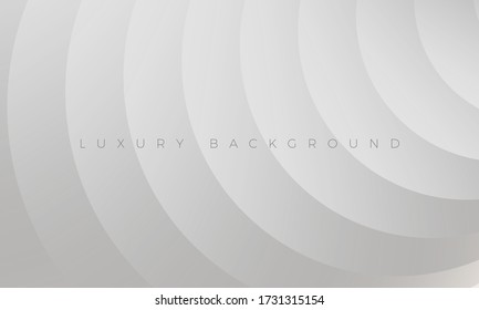 Moderno fondo gris plateado con elegantes elementos curvos. Papel pintado de color blanco y gris claro de lujo premium e ilustración de fondo. Diseño abstracto rico para cabecera, plantilla de sitio web, aterrizaje, banner.