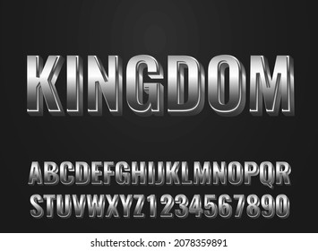 Modern Silver Kingdom Text Effect