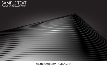 Modern silver metal abstract peak background template - Vector abstract space shape background illustration