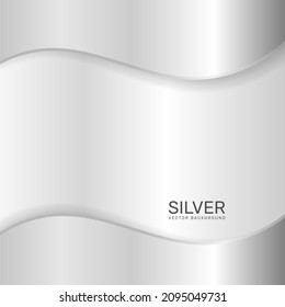 Moderner silberner metallischer Hintergrund. - Vektorgrafik.