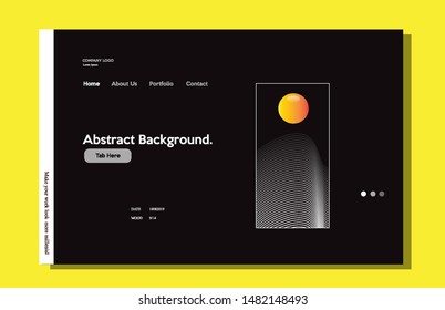 Modern simpel background black moon for landing page , cover music, card etc -vector
