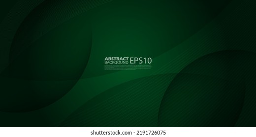 Fondo abstracto moderno con un diseño de color verde oscuro. Plantilla de vectores Eps10