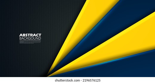 Modern Simple Abstract Background with Dark Blue And Bright Yellow Color Design.triangle style. Eps10 Vector Template