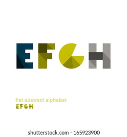 Modern Simple Abstract Colorful Alphabet - Flat Design - Vector Illustration - Web Design - Advertising Element