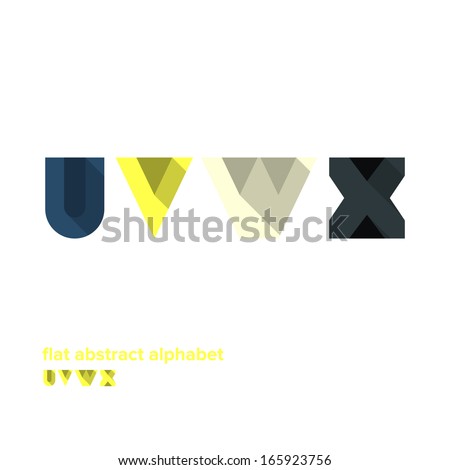 Modern Simple Abstract Colorful Alphabet - Flat Design - Vector Illustration - Web Design - Advertising Element