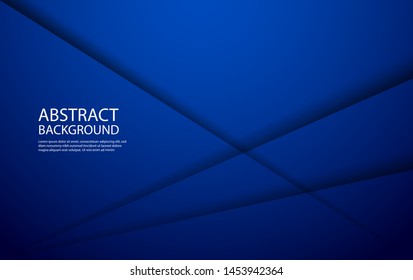 Modern simple Abstract geometric background in dark blue color with blend and shadow effect, Elegant background in dark blue color can use for wallpaper, presentation vector illustration