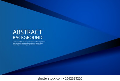 Modern simple Abstract geometric background in dark blue color with blend and shadow effect, Elegant background in dark blue color can use for wallpaper, presentation vector illustration
