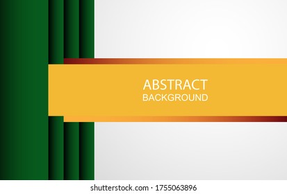 Modern simple Abstract geometric background in orange and dark green color with blend and shadow effect, Elegant background in dark green color can use for wallpaper, presentation vector illustration