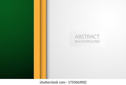 Modern simple Abstract geometric background in orange and dark green color with blend and shadow effect, Elegant background in dark green color can use for wallpaper, presentation vector illustration