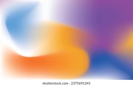 Modern simple abstract gradient background with a combination of blue, orange, pink, purple and white