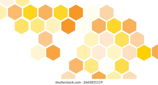 modern simple abstract light dark orange color creative geometric hexagon honeycomb polygon pattern that can be used as a background or texture