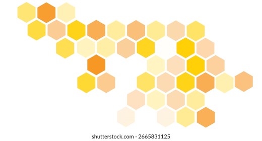modern simple abstract light dark orange color creative geometric hexagon honeycomb polygon pattern that can be used as a background or texture
