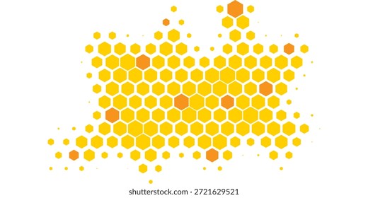 moderno simples abstrato cor laranja escura criativa geométrica hexágono alveolado polígono padrão que pode ser usado como um fundo ou textura