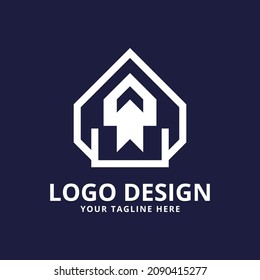 modernes und einfaches abstraktes Logo-Design, geeignet für Geschäftslogo