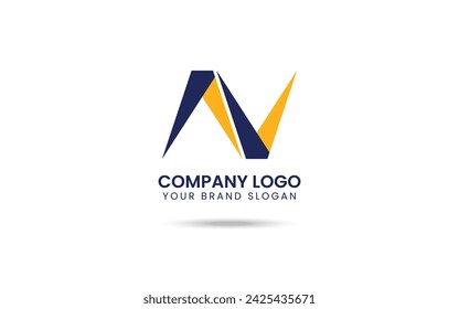 Elemento De Plantilla De Diseño Vectorial De Logotipo De Letra N Abstracta Moderna Y Simple.