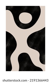 Moderne, einfache, abstrakte neutrale Wandkunst. Minimalistischer Pinsel Schlagt Wanddekor druckbar