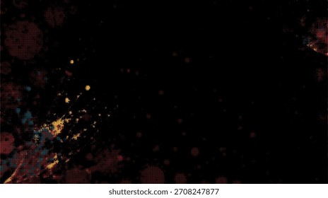 Patrón de lunares rojos abstractos simples modernos sobre fondo de color negro