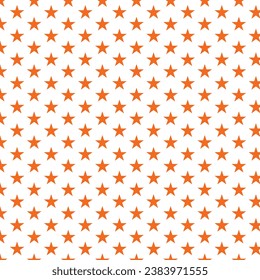 modern simple abstract seamlees dark orange color star pattern vector art on white color background