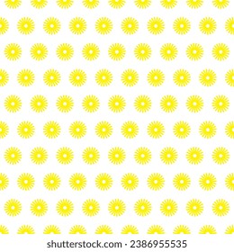 modern simple abstract seamlees yellow color sunflower wavy vector pattern art work