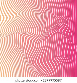 arte moderno simple y abstracto ondulado rosa colorido zebra pettern sobre fondo de color blanco