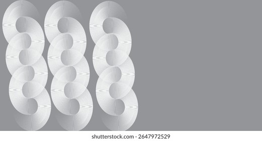 Moderno Simple abstracto blanco brillante líneas geométricas sobre fondo gris arte buena luz blanca
