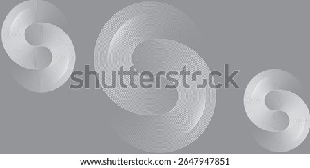 Modern Simple abstract white glowing geometric lines on gray background art nice