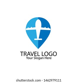 modern and simple air travel logo template
