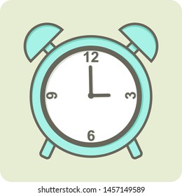 modern simple alarm clock icon