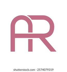 
Modern and simple AR initials logo.