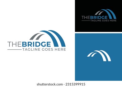 Modern Simple Arch Bridge Logo design