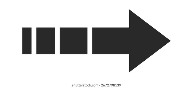 Flecha simple moderna dirección derecha