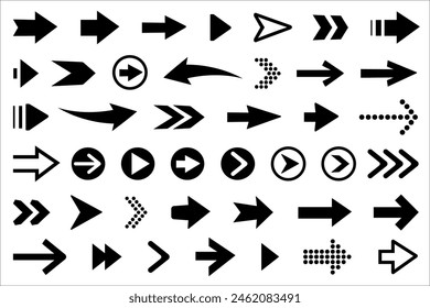 Modern simple arrow set vector design