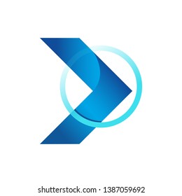 Modern simple arrows and colored blue. Vector illustration.