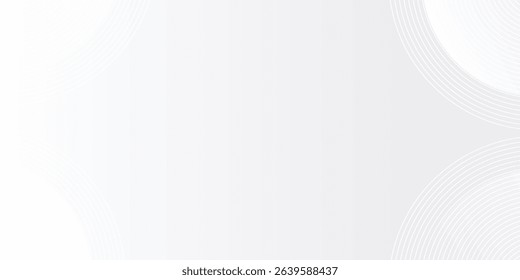 Modern simple art nice abstract white glowing geometric lines on gray background. Modern shiny blue circle simple art design