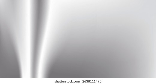 Modern simple art surface with light gloss. Vector aluminum grey sheet with reflection 
