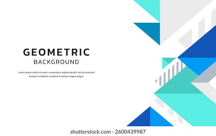Modern and simple background with abstract blue shapes vector