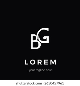 Logotipo moderno y simple de la letra de BG, conveniente para los servicios o los productos del negocio